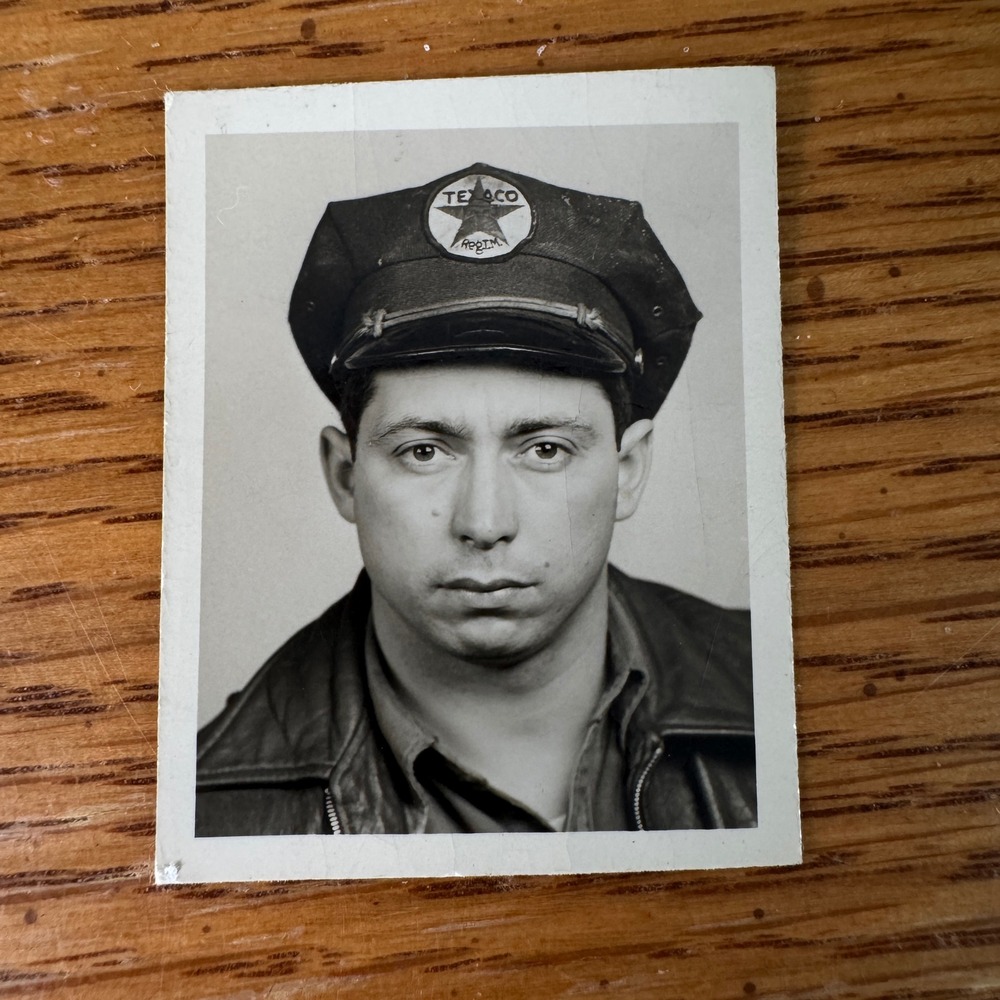 Vintage Texaco Gas Station‎ Attendant ID Photo Black White Petroliana SMALL